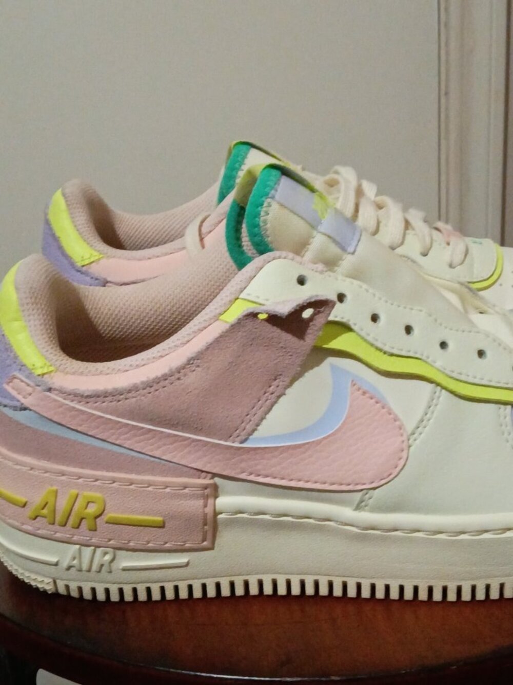 Nike Air Force 1 Shadow Women Size 9.5 US Cashmere Sneakers Shoe CI0919-700 2021 - Picture 4 of 14